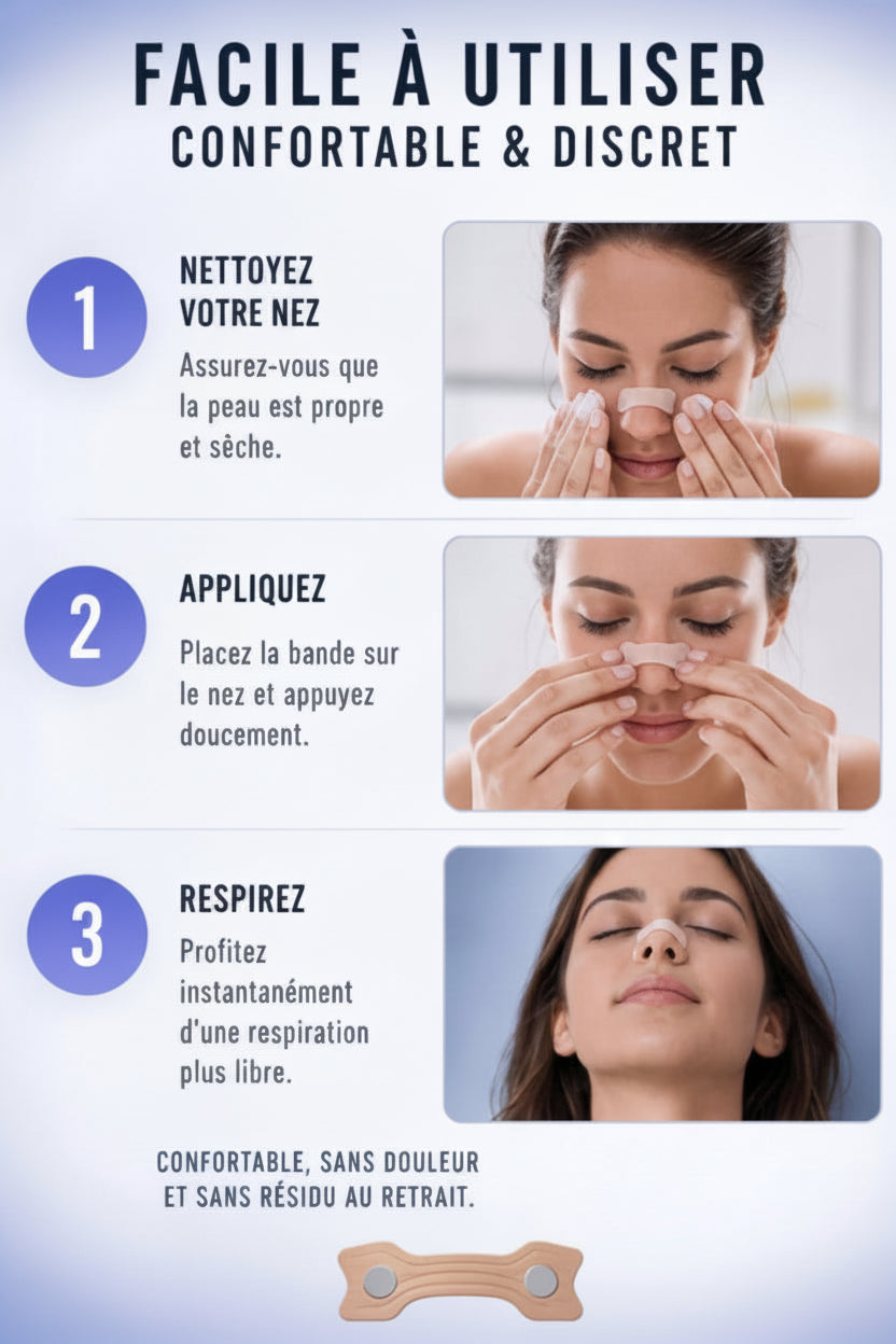 Boostez votre respiration – Bandes nasales performance