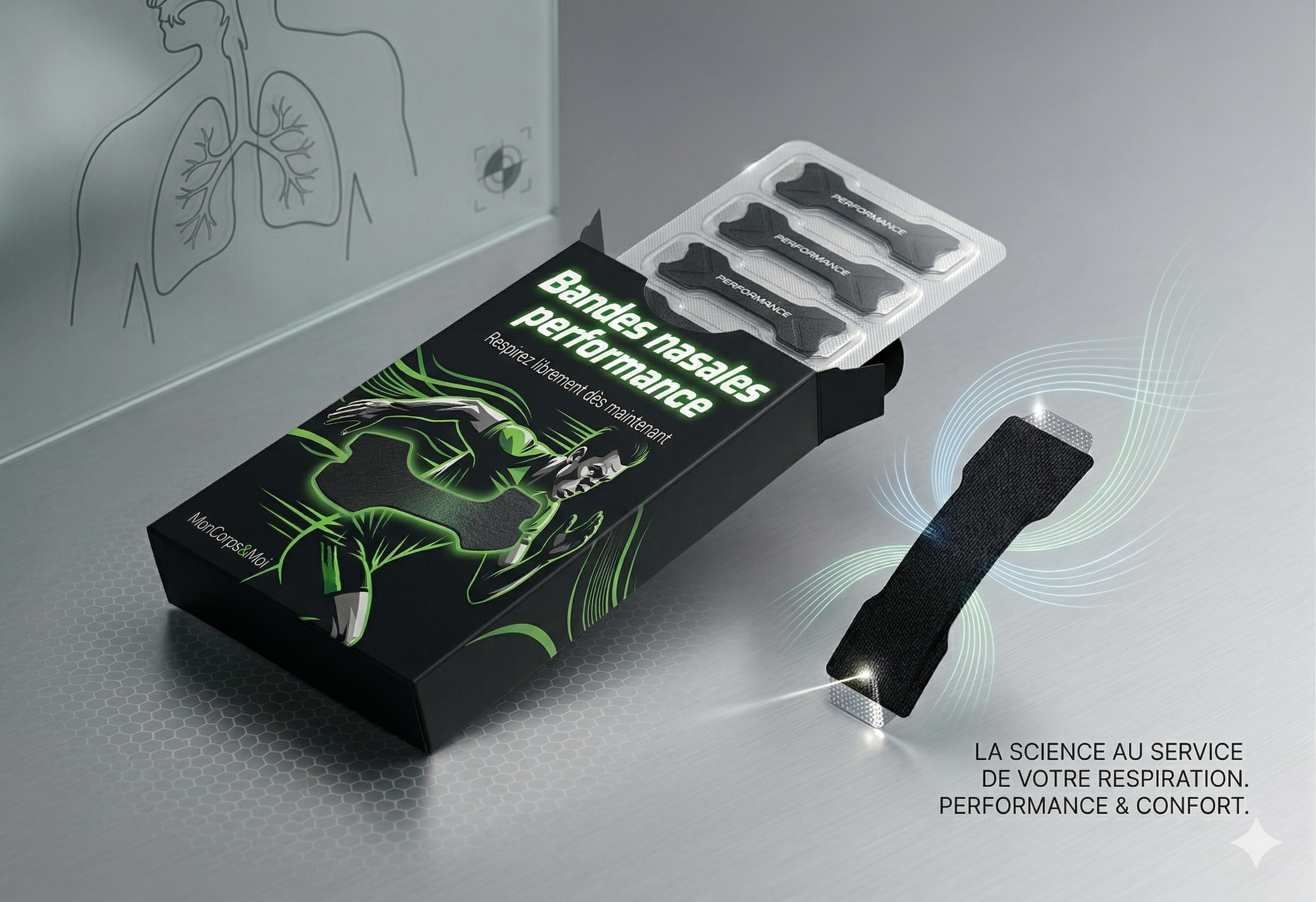 Boostez votre respiration – Bandes nasales performance