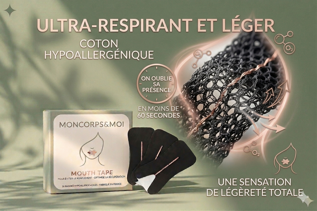Sommeil Profond & Récupération : Mouth Tape Adhésif Premium